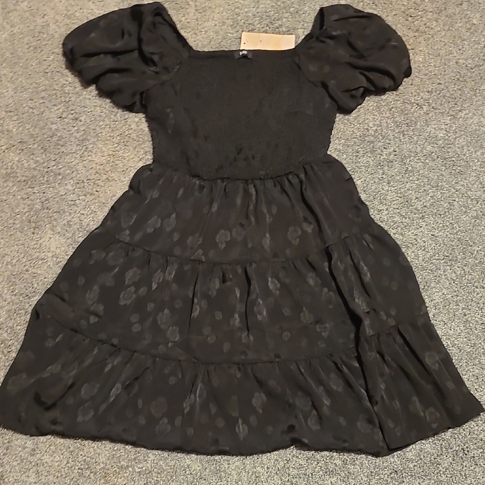 ❤️Elegant Black Puff Sleeve Dress